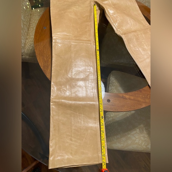 EARL JEAN TAN GENUINE LEATHER PANTS BOOT CUT JEANS - Picture 13 of 14